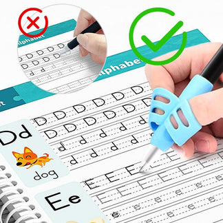 Caderno de exercícios de caligrafia reutilizável com linhas para crianças